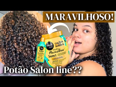 TESTEI O CREME MULTY MARAVILHAS BANANA E ÓLEO DE RÍCINO DA SALON LINE E ME SURPREENDI!