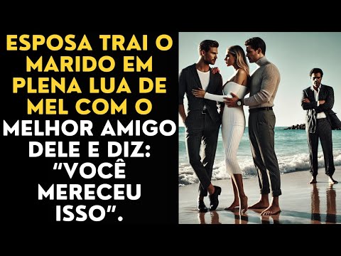 Esposa trai o marido em plena lua de mel com o melhor amigo dele e diz: “Você mereceu isso”.