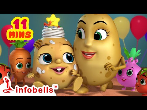 உருளைக்கிழங்கு செல்லக்குட்டிக்கு பிறந்தநாள் | Tamil Rhymes for Children | Infobells #tamilrhymes