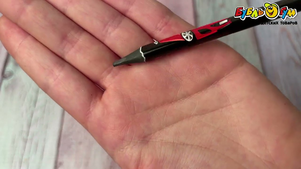 Карандаш чернографитный Красный спорткар  - видео Карандаш чернографитный Красный спорткар  - видео