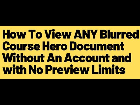 how to view blurred text on course hero