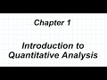 Quantitative Analysis Concepts