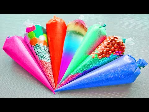 Making Relaxing Slime with Satisfying Piping Bags ASMR