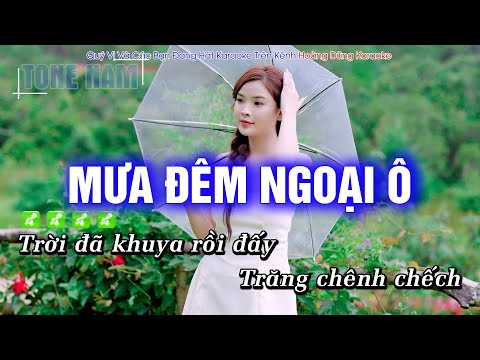 Karaoke Mưa Đêm Ngoại Ô (Tone Nam) Beat Công Tuấn cực hay – Hoàng Dũng Karaoke