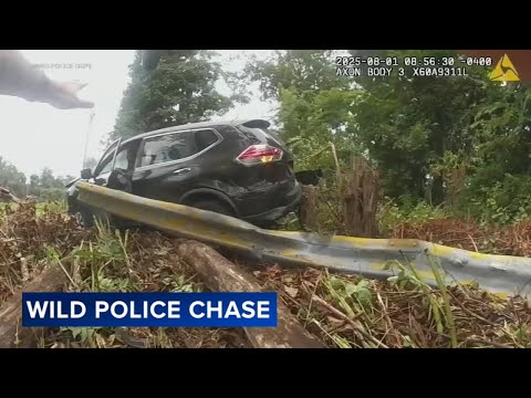 YouTube video thumbnail: Suspect Crashes After Leading Police on Chase Through 3 New Jersey Towns