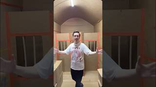Yaptığımız karton treni geziyoruz