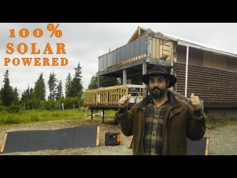 Solar Powering our OFF GRID CABIN with the Jackery Solar Generator 2000 v2
