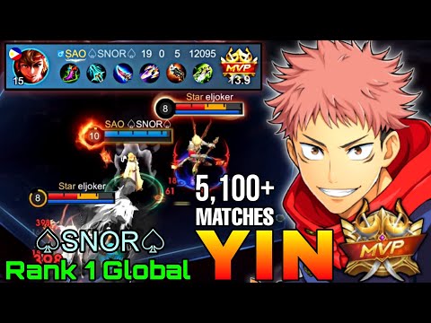 5,100+ Matches Yin VS Supreme Sun & Hilda - Top 1 Global Yin by ♤SNOR♤ - Mobile Legends