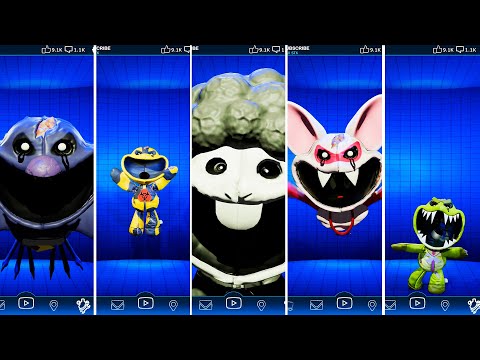 Nightmare Critters Poppy Playtime Chapter 4 Characters FNAF AR Workshop Animations