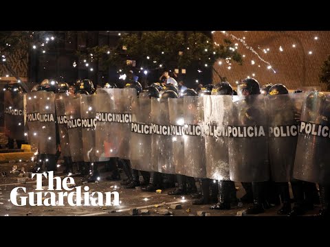 YouTube video thumbnail: Peru: Police and Anti-Government Protesters Clash Outside Congress