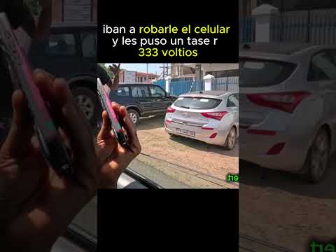 iban robarle un celular y les puso un taser para educarlos