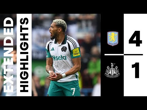 Aston Villa 4 Newcastle United 1 | EXTENDED Premier League Highlights