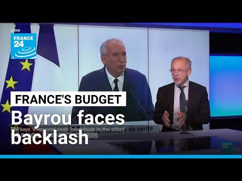 YouTube video thumbnail: France's PM Bayrou Faces Backlash Over Budget cut Proposals