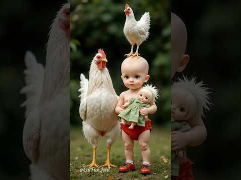 Chicken Dance | #babydance #cutebaby #funnyanimals #chicken #funnyvideo #viraldance #shorts #1094