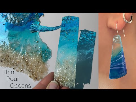 Resin Bookmarks + Jewelry - no molds needed! #resin #resinjewelry #jewelrymaking #earrings #bookmark