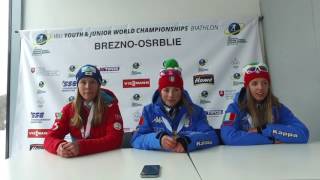 ++ YJWCH 2017 Brezno-Osrblie ++ Jugend Frauen 6 km Sprint - IBU Pressekonferenz