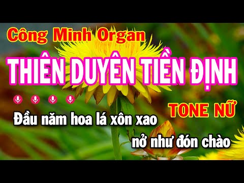 Karaoke Thiên Duyên Tiền Định Tone Nữ (Bm) Nhạc Sống Đám Cưới