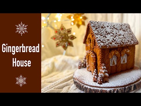 Textured Gingerbread House. Happy Holidays!☃️