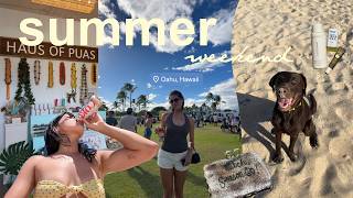 summer diaries | weekend on oahu, beach day, & hosting a party!!