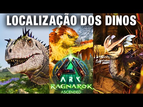 GUIA DE LOCALIZAÇÃO DINOS no mapa RAGNAROK – ARK: SURVIVAL ASCENDED
