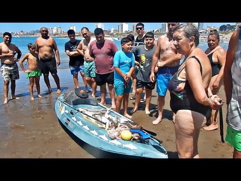 UNA PESCA IMPRESIONANTE. QUEDARON ASOMBRADOS AL VER LA RIQUEZA DE NUESTRO MAR