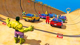 CARROS x MEGA RAMPA com PARAQUEDAS! HOMEM ARANHA vs HULK no DESAFIO FINAL no MAR – GTA V