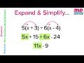 Expanding and Simplifying Expressions