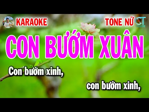 Karaoke Con Bướm Xuan Tone Nữ | Nhạc Xuân 2025