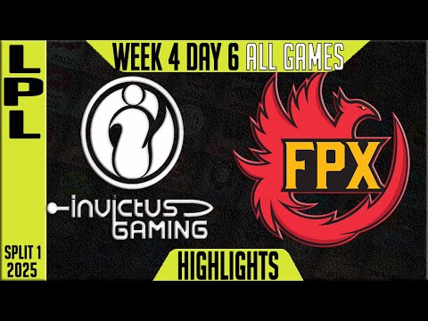 IG vs FPX Highlights ALL GAMES | LPL Split 1 2025 Bo5 Fearless W4D6 | Invictus Gaming vs Funplus Pho