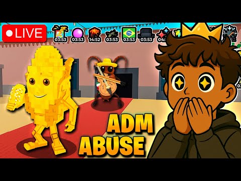 😱EVENTO DE ADM ABUSE + NOVO BRAINROT NO ROUBE UM BRAINROT!! | TEUX LIVE #brainrot #roblox