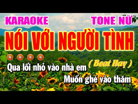 Nói Với Người Tình Karaoke Nhạc Sống Trữ Tình Tone Nữ | Làng Hoa