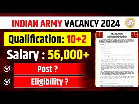 Indian Army 10+2 TES 52 Notification Out 2024 | Technical Entry Scheme Eligibility | CMC INDORE