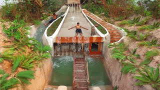 [F.V]Build Creative Underground House with Water Slide Park To Swimming Pool & Artificial Waterfall