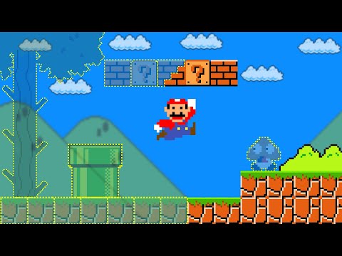 Super Mario Bros., But Everything Mario Jumps on DISAPPEARS!