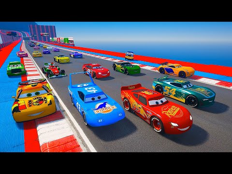 Race Pixar Cars   McQueen and Friends The King Chick Hicks Jackson Storm Cruz Ramirez Lewis Hamilton