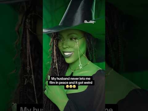 She dressed up as Elphaba from Wicked and her husband did this 😂 @TheRealCutiepiesensei #wicked