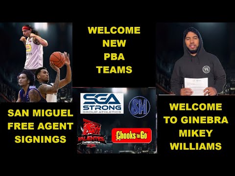 4 NEW TEAMS APPROVED BY PBA| GINEBRA ACQUIRES MIKEY WILLIAMS RIGHTS | SMB SIGNS FREE AGENTS