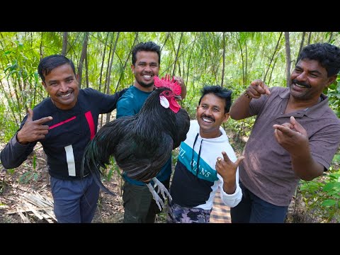 ঝাউবনে দেশি মুরগি রান্না করে খাওয়া | Country chicken curry recipe | Deshi morog recipe village style