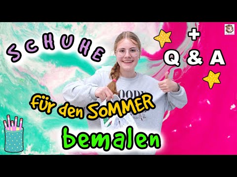 SCHUHE BEMALEN + Q & A ⚡️ Sneaker für den Sommer designen 🌞 DIY + Eure Fragen beantworten + Mokwheel