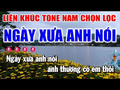 Liên Khúc Rumba Nhạc Sống Trữ Tình Tone Nam Karaoke Ngày Xưa Anh Nói
