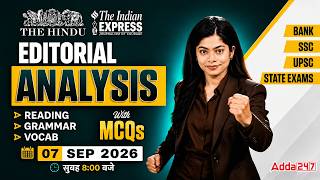 The Hindu Editorial Analysis | 07 September 2026 | Daily Vocab & Grammar | By Udisha Mam