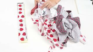 I cut the remaining fabric into strips and just look at the incredible pieces that come out.