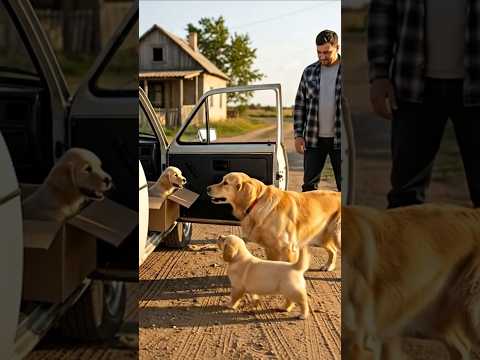 She Lost Her Puppies… Then Saved a Life 🐕🔥 #shorts #goldenretriever #puppy #emotional
