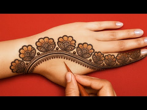 Beautiful stylish back hand floral mehndi design l Easy mehndi design l Mehndi ka design l Mehndi