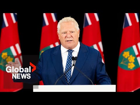 YouTube video thumbnail: US Food, Alcohol "not Coming on Our Shelves" Until Trade Deal With Canada Is Made: Ford