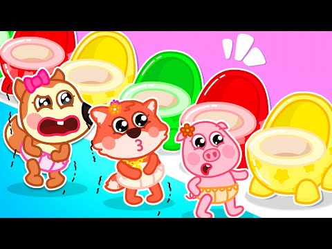 Learn How To Go Potty for Toddlers 🌈🚽 When Mom Says 🎶 Wolfoo Nursery Rhymes & Kids Songs