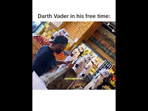 Darth Vader goes shopping😂#shorts #starwars