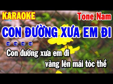 Karaoke Con Đường Xưa Em Đi Nhạc Sống Tone Nam Bm – Beat Dễ Hát Nhất 2025