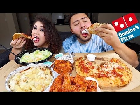 MUKBANG DOMINOS PIZZA EATING SHOW