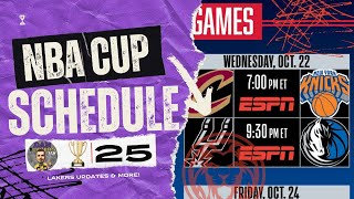 NBA CUP SCHEDULE PLUS LAKERS UPDATES & MORE!